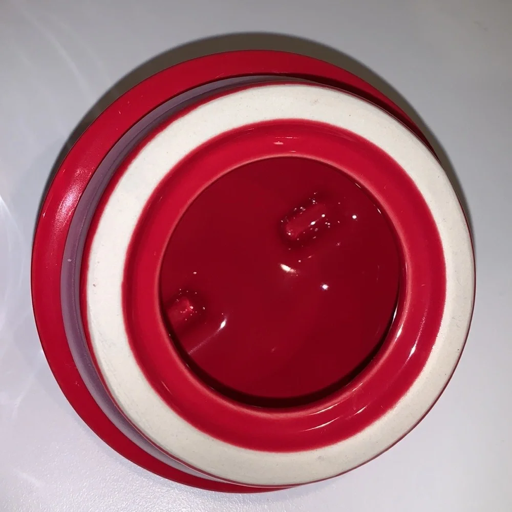 Rae‎ Dunn “Merry Christmas” Red Chubby Ceramic Canister